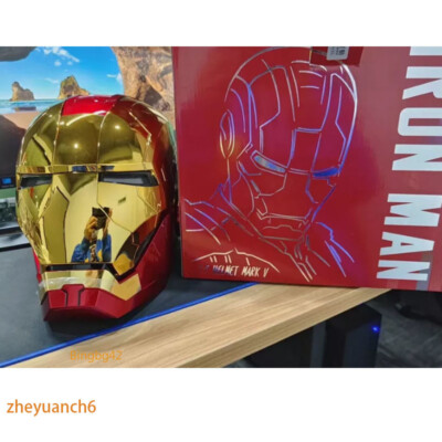 Iron Man MK5 Helmet Mask MATTE GOLD Voice Activated - 2024 Model - Brand New