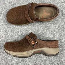 Merrell Mules Womens 5.5 Brown Wool Encore Adjustable Slip On Clogs