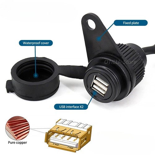 Geeignet für CB400X Motorrad 12V Dual USB Ladebuchse - 第 2/13 張圖片