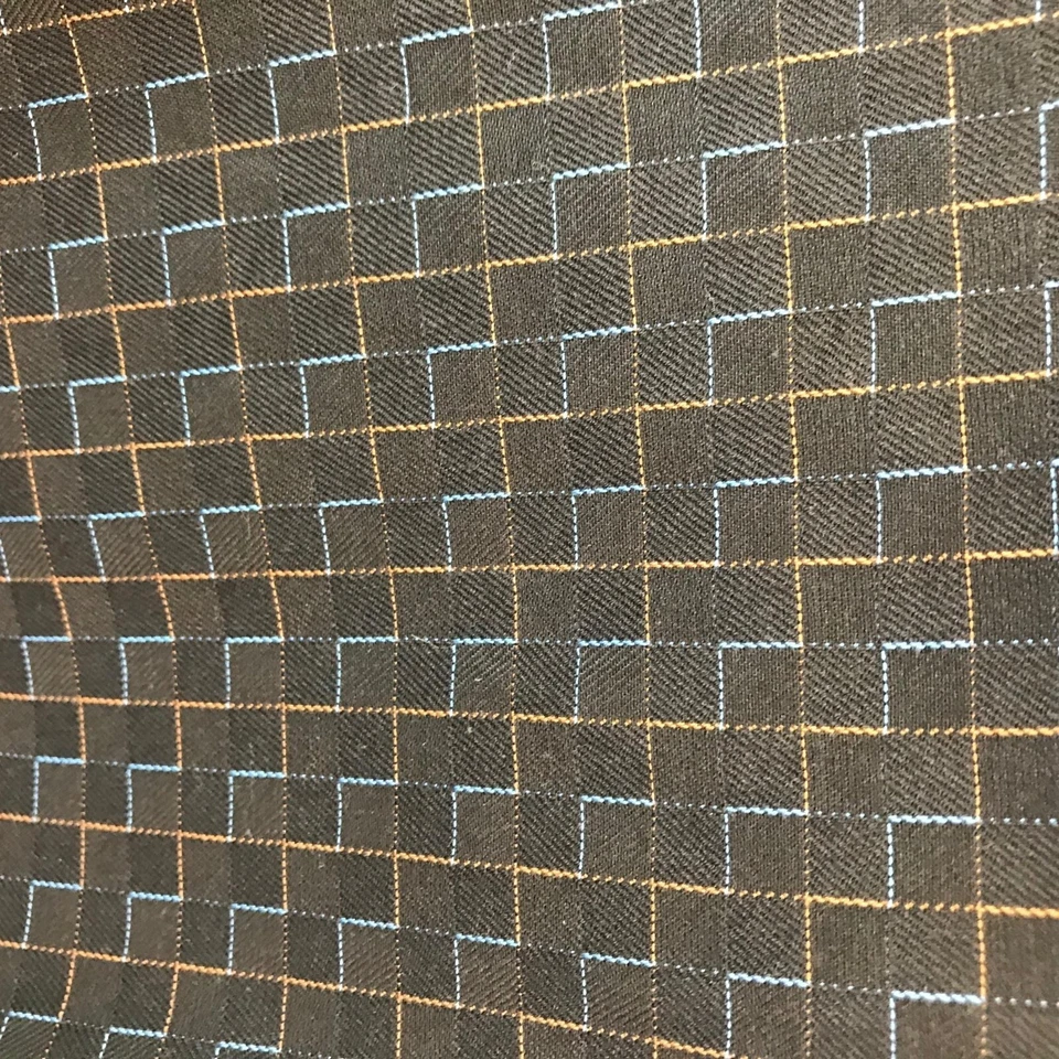 Мужская черная рубашка Bachrach с геометрическим принтом на нескольких пуговицах с длинным рукавом размер L - Изображение 3 из 4