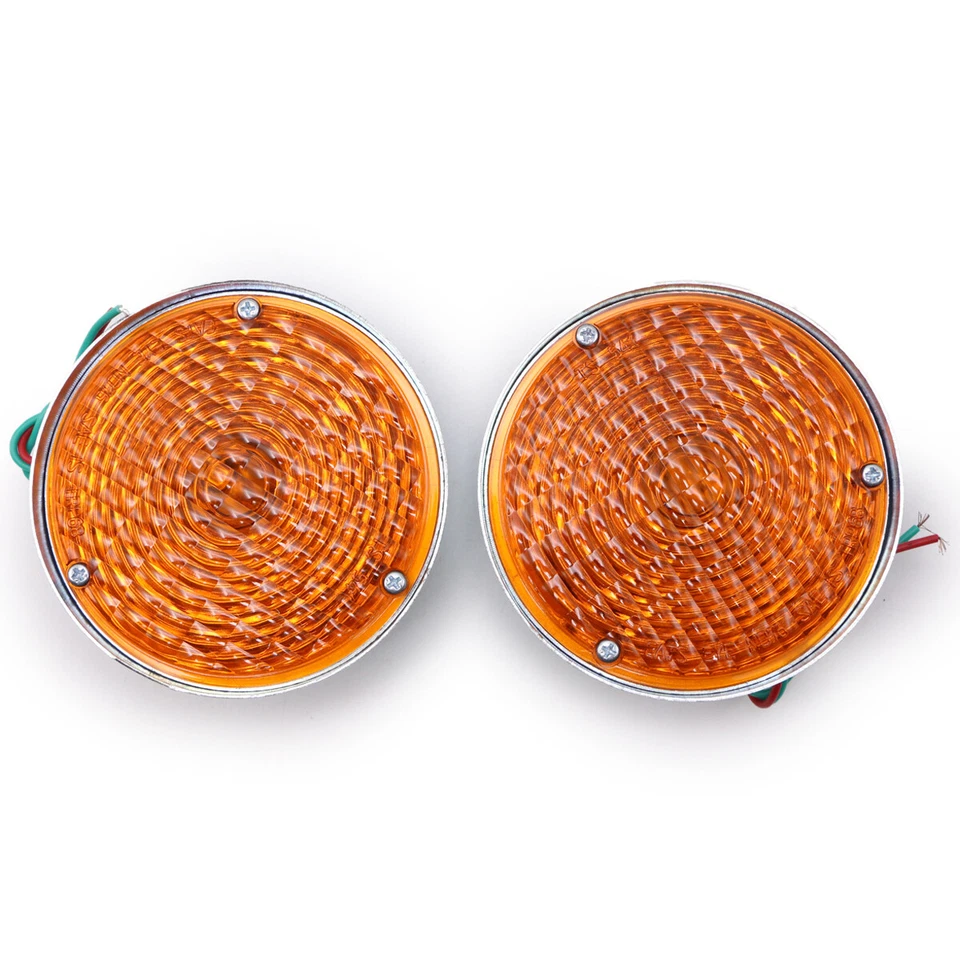 Lámpara de señal de giro naranja de 4,5" para Jeep CJ3 CJ5 CJ6 CJ2A CJ3A CJ3B 1945 - 1975 Foto 2 de 4