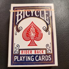 Sealed Vintage Deck Bicycle Rider Back Poker 808 Blue Playing Cards Made In USA
