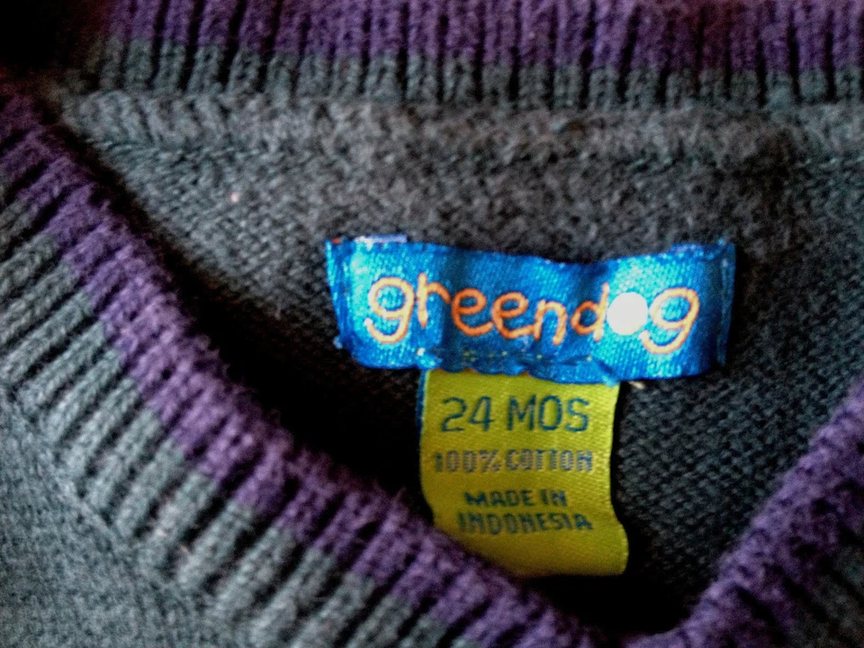 Suéter GREENDOG Verde Pull Over Sin Mangas Niños Ropa Talla 24 Meses Prenda Foto 3 de 4