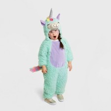 Plush Magical Llama Toddler Hooded One-Piece Halloween Costume 18-24 Months 4915
