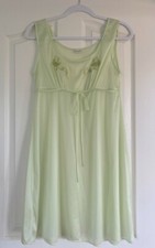 Vintage Eppie Sheer Apple Green Baby Doll Negligee Nightgown