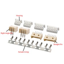1.25mm Straight Pin/Right Angle Pin  Housing  Crimp 2/3P-12P Socket Connector