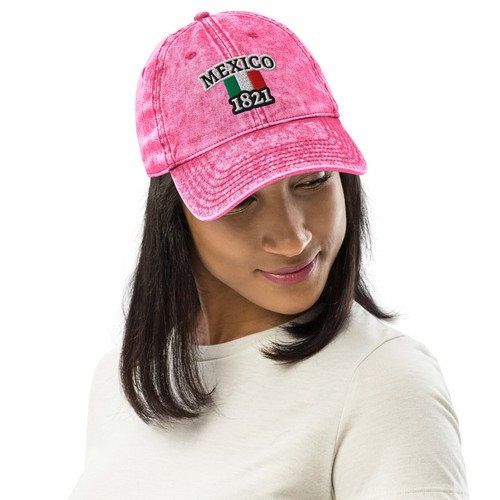Vintage Mexico 1821 Hat Mexican Flag Twill Cotton Dad Cap Patriotic Baseball Cap - Imagen 55 de 63