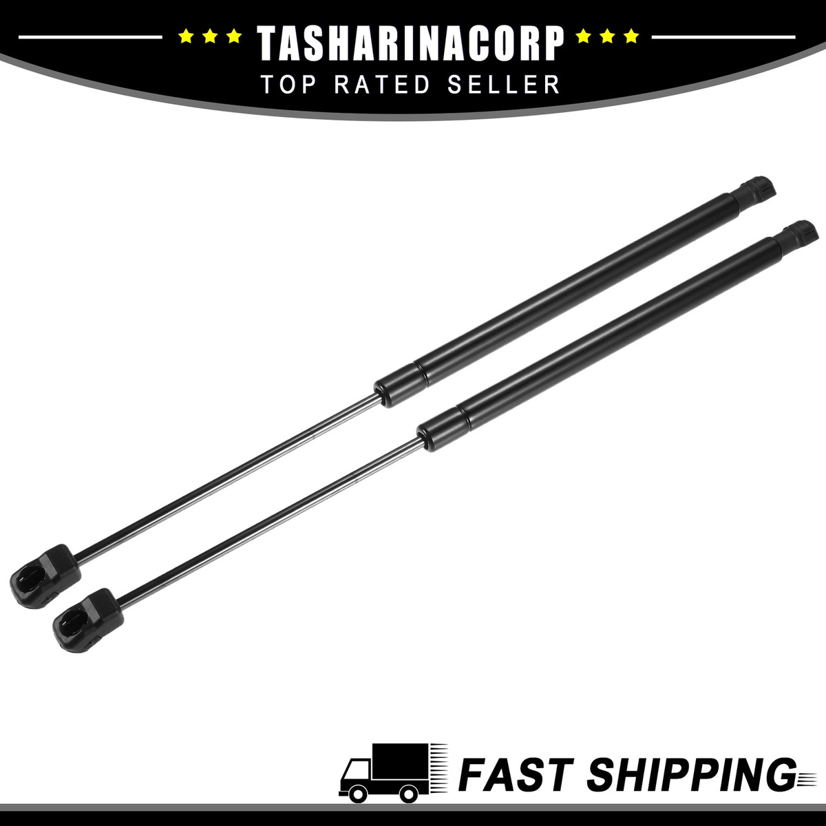 Pair Of Front Hood Lift Support Struts - 17" Extended, 10" Compressed, 30 LB Pressure Each