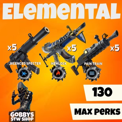 Fortnite Save The World 15x Pl130 Assault Rifles Elemental Weapons Top Tier Ebay