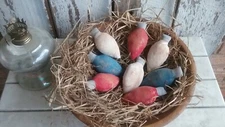 set of 8 Primitive Patriotic Light bulbs Bowl Fillers. Please Read For Shipping 
