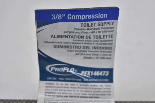 ProFlo 3/8" x 7/8" Compression Stainless Steel Toilet Connector 16" PFX146473 - Picture 6 of 6