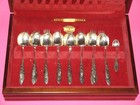 1910-1942 Oneida 34 Pc. Community Silver Plate Flatware w/Case + 8 mini Spoons — photo 3