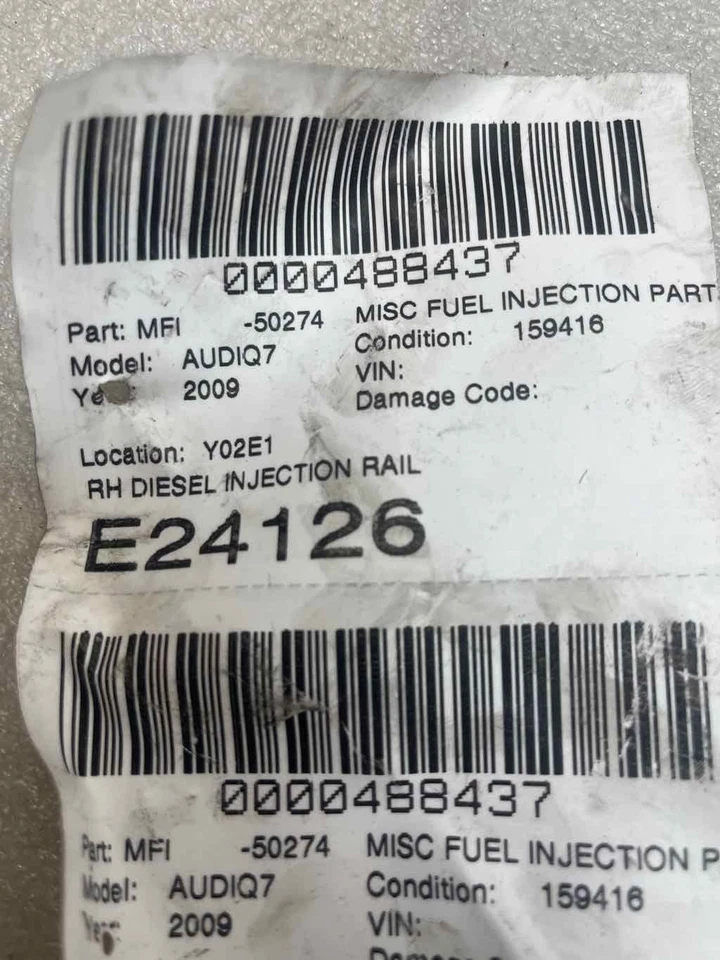 Audi Q7 2009 pieza de inyección de combustible para mano derecha OEM Foto 3 de 3