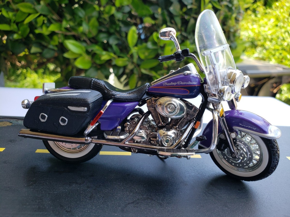 1/18 Diecast 2003 Harley Davidson Road King By Ertl In Purple | eBay