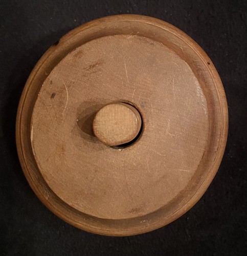 Antique WOOD WOODEN BUTTER MOLD-FERN LEAF PATTERN-Hand Carved Primitive - Picture 6 of 9