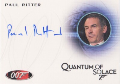 2010 JAMES BOND HEROES & VILLAINS PAUL RITTER AS GUY HAINES AUTOGRAPH CARD A137