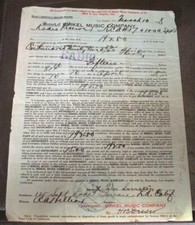 3/10/1928 RCA#17 Radio Receiver Birkel Music Co Purchase Contract Los Angeles CA 3/10/1928 RCA#17 Radio Receiver Birkel Music Co Purchase Contract Los Angeles CA
