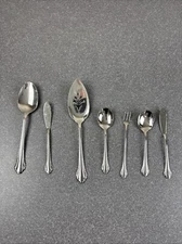 (7) Oneida Community CLARETTE Mixed Lot Serving, Spoon, Fork