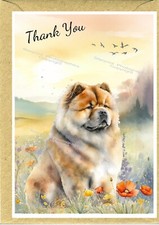 Chow Chow Dog Thank You Card, blank inside, Designed by Starprint