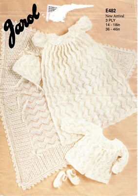 Jarol Strickanleitung E482 Baby Layette 3-fädig Strickgarn 14 18 Zoll