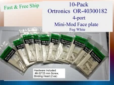 10-Pack  Ortronics Single Gang Mini-Mod Faceplate  Fog White