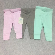 Cloud Island Baby Girl 3-6m Pull-On Pants Pink Green Gray
