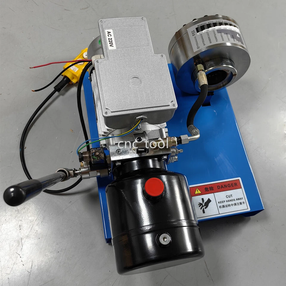 2 in 1 Electric/Manual Hydraulic Hose Crimping Machine Hose Pipe Crimper+ 8 Dies - Image 4 of 4