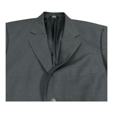 Brooks Brothers 346 Stretch Men's 40L Solid Gray 3 Button Wool Blazer