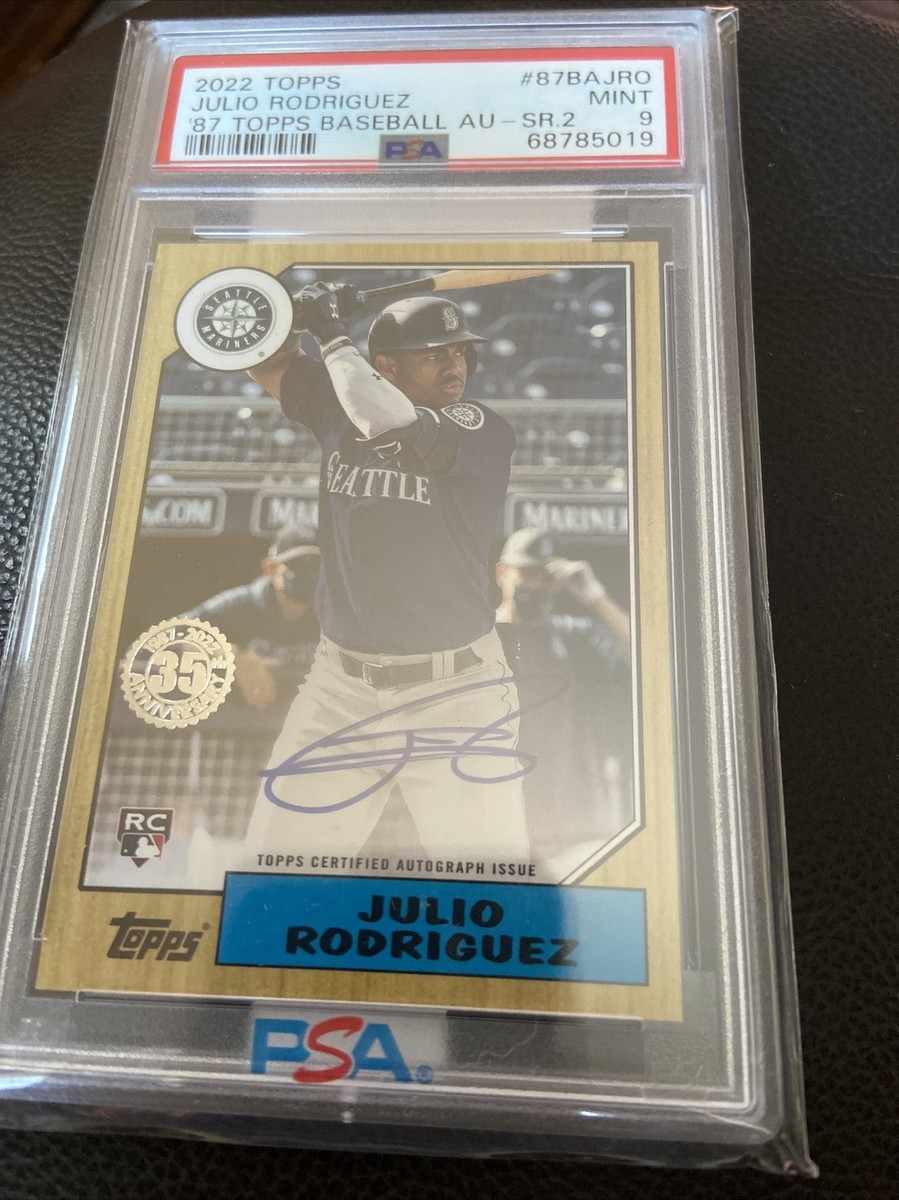 topps JULIO RODRIGUEZ RC AUTO 25シリ PSA8 2022 Topps 1987 Topps Baseball Julio Rodriguez Auto RC Rookie Mint