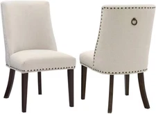 Set of 2 Powell Mid-Century Modern Adler Upholstered Dining Chair