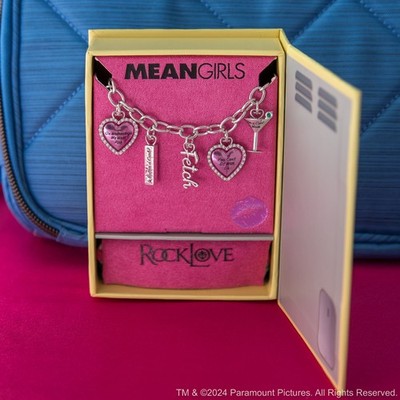 Mean Girls X RockLove NEW Chunky Charm Bracelet - Y2K - Silver Plated Brass