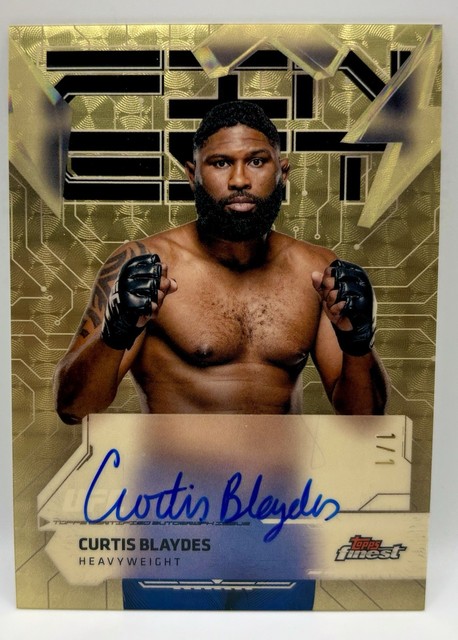 2025 Topps Finest UFC Curtis Blaydes Gold Vinyl Auto Superfractor TRUE 1/1