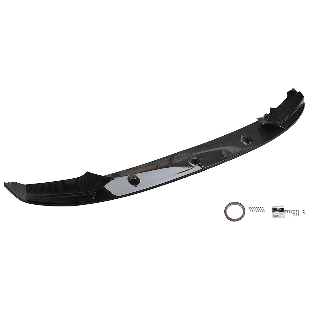 Carbon Fiber Style Front Bumper Lip Spoiler For 2011-16 BMW F10 5 Series M Sport - MP Style, 1 Year Warranty