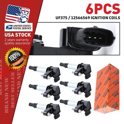 OEM 12566569 6x Ignition Coils For STS, Traverse, Vectra, Acadia, 9-3, Outlook