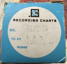 Graphic Controls Corporation Recording Charts Paper! NOS! No. 2127-T1