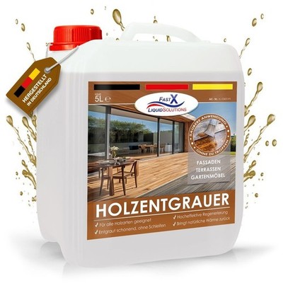 Holz Entgrauer Fast-X 5 Liter Entfernt Grauschleier & reingt Holz super sauber!
