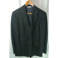 AQUASCUTUM of London Regent 100 Charcoal Grey Blue Srp 2-Btn Blazer 40R Slim Fit
