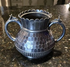 Antique Victorian Middletown Plate Co. Quadrupleplate Silver Sugar Bowl 1065