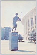 Stan Musial Statue Busch Memorial Stadium St. Louis MO Missouri Postcard