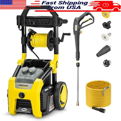 #ad Electric Pressure Washer 2875 PSI 4 Nozzles 25 Ft Hose Onboard Detergent Tank $489.99