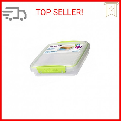 #ad Sistema 450ml Sandwich Box to Go One Box Colors May Vary $10.65