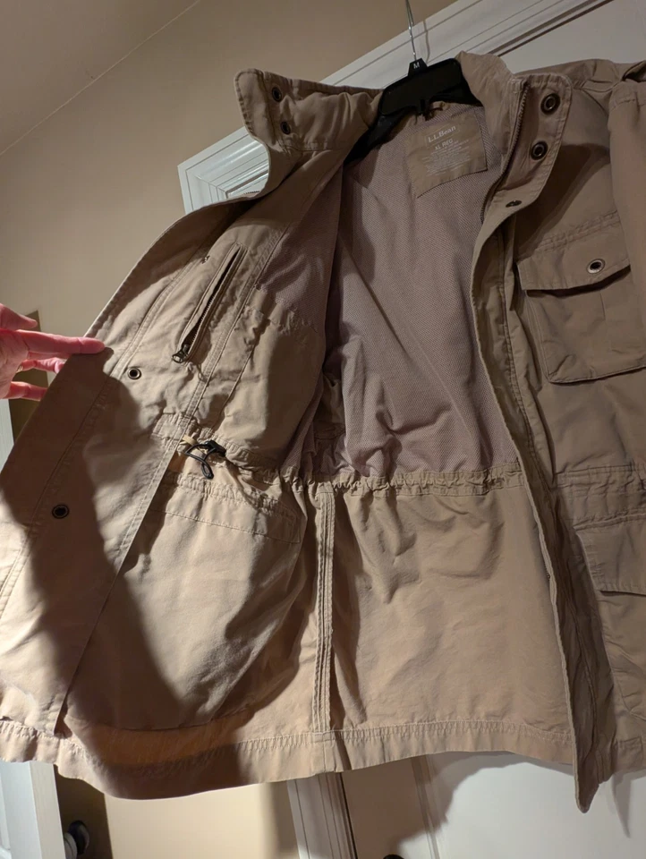 L.L. Chaqueta de Granero Bean Khaki Tostado - XL Reg Cremallera Completa Foto 2 de 4