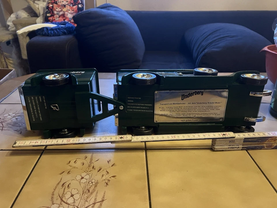 Underberg Kräutermobil, Truck, Holzauto mit Anhänger mit Spieluhr, gebraucht - Bild 2 von 3