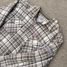 Quiksilver Surfwear Vintage White Plaid Jacket