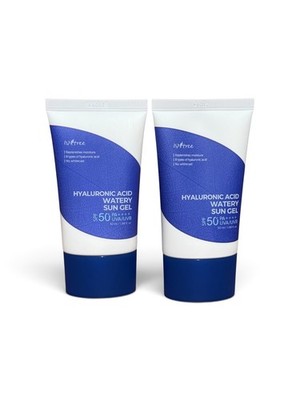 (2) ISNTREE Hyaluronic Acid Watery Sun Gel SPF50+ PA++++ 50ml each