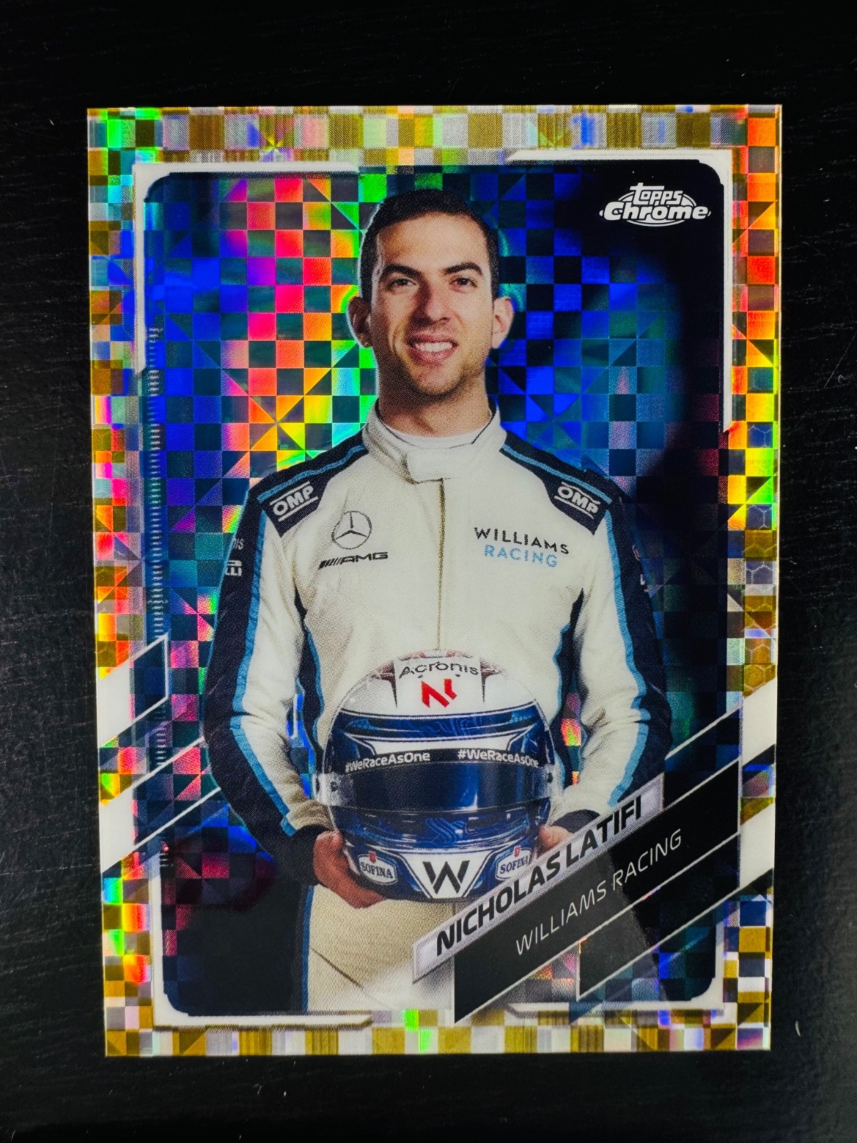 2021 Nicholas Latifi Gold Checker 37/50 Refractor Topps Chrome #20 F1 Formula 1