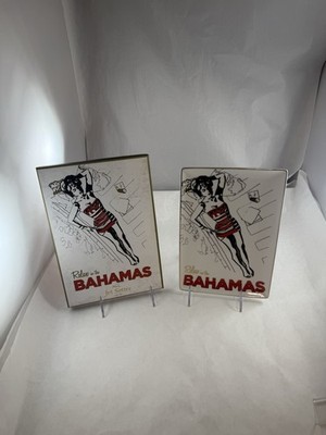 Relax in the Bahamas Jet Setter Souvenir Decorative Plate Set Caribbean Islands