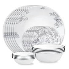 Corelle Lightweight 16 piece Francheska Dinnerware Set Service for 4 NEW PATTERN