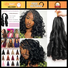 Pre-Stretched French Curl Braiding Hair Extensions 12 Inch - 8 Packs, Easy to Us