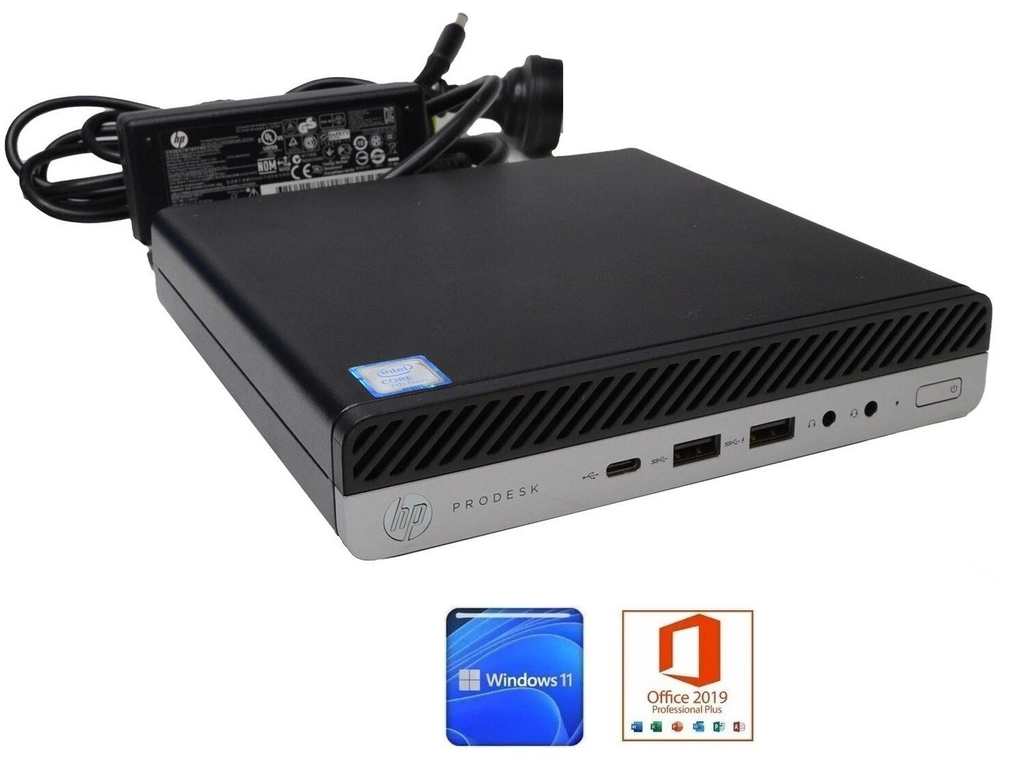 HP i7 Desktop Computer Windows 11 Office 2019 Pro 16GB RAM 500GB SSD WiFi HDMI - Picture 1 of 7
